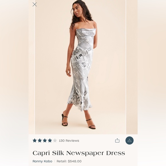 ronny kobo capri silk newspaper dress Ronny Kobo Collection | Dresses | Ronny Kobo Capri Silk Newspaper Dress